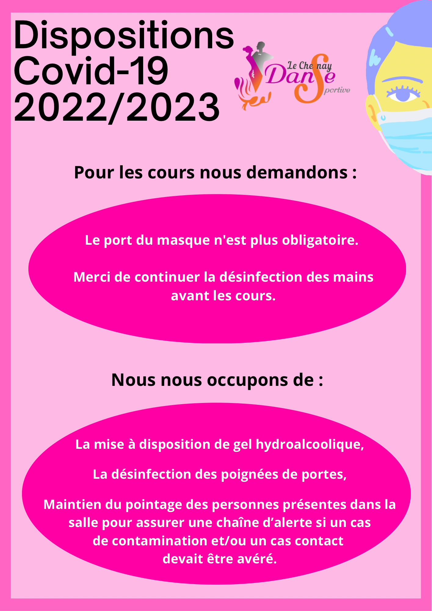 You are currently viewing DISPOSITIONS COVID-19 Saison 2022/2023