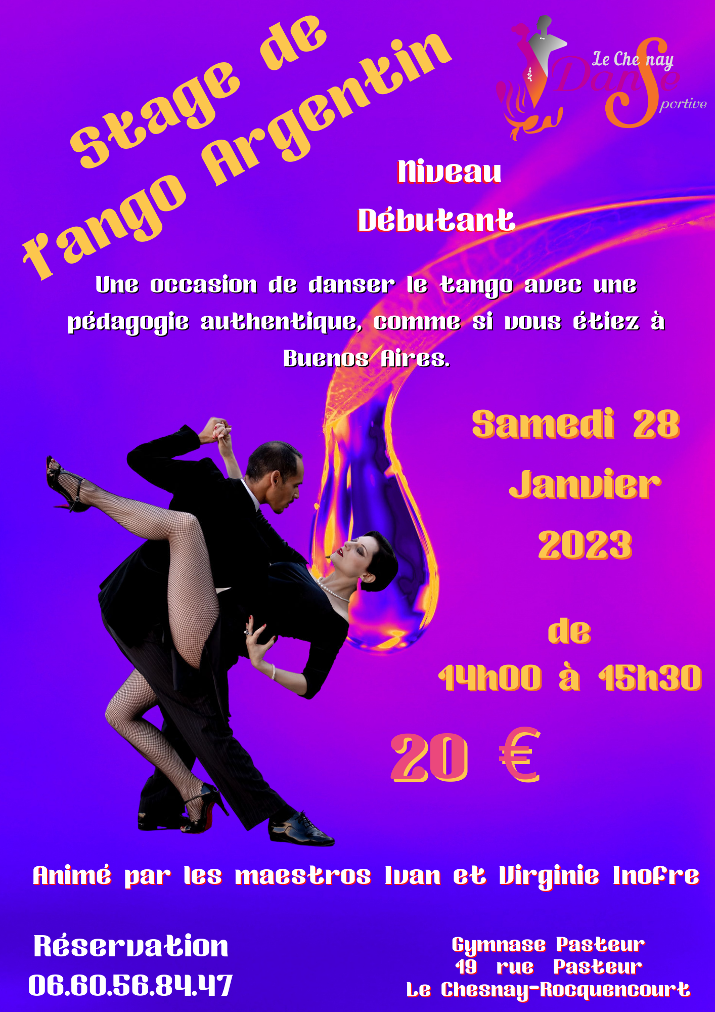 You are currently viewing TANGO ARGENTIN DÉBUTANTS – 28 JANVIER 2023
