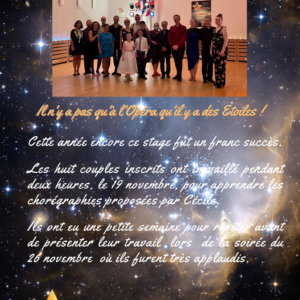 RETOUR SUR « STARS D’UN SOIR » 19 & 26/11/2022