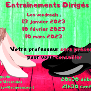 ENTRAÎNEMENTS DIRIGÉS JANVIER À MARS 2023