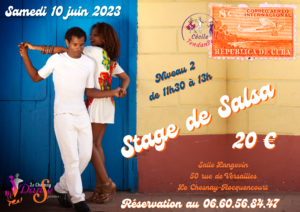 Stage de Salsa Niveau 2 – juin 2023