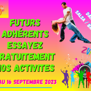 Semaine Gratuite du 11 au 16 Septembre 2023