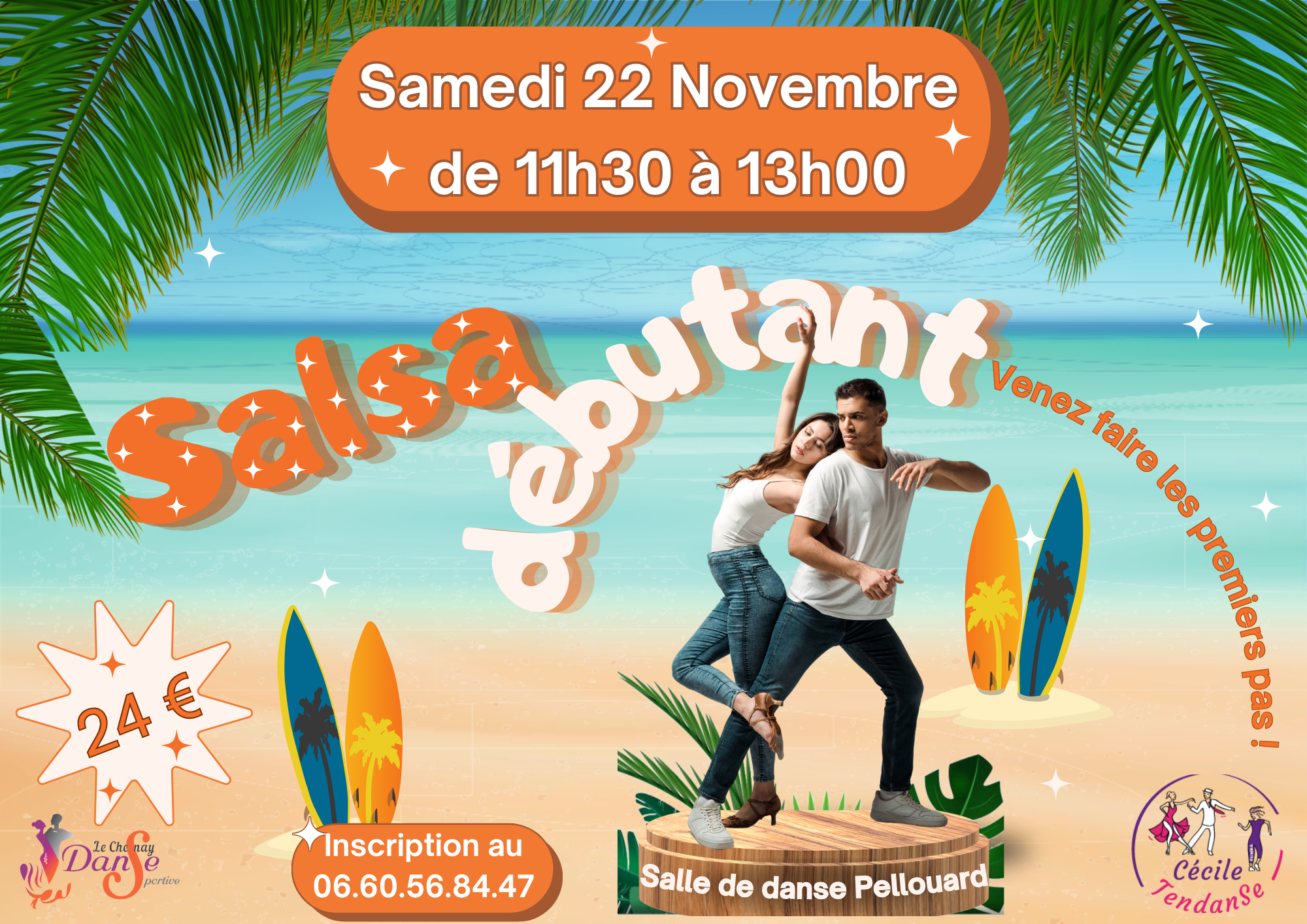 You are currently viewing SALSA BACHATA – 22 novembre 2025 – 11h30 / 13h