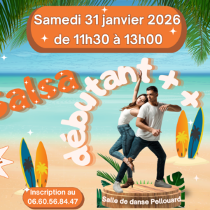 Salsa Débutants ++ – 31 janvier 2026 – 11h30