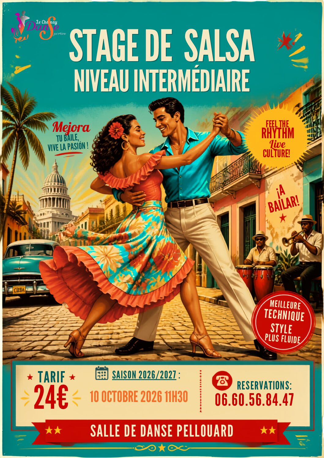 You are currently viewing SALSA INTERMÉDIAIRE – 10/10/26 – 11h30